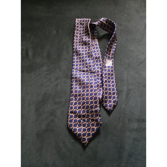 Hermes Men's Silk Tie Multicolor Design  Made in France - Picture 1 of 5
